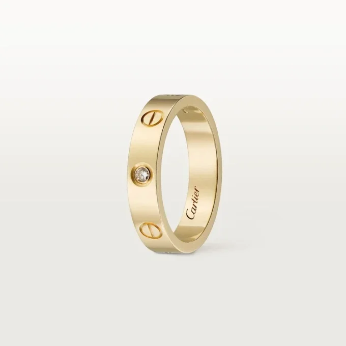 Love-Ehering, 1 Diamant – Gelbgold, Diamant – Cartier
