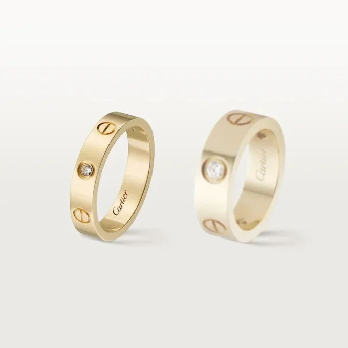Love-Ehering, 1 Diamant – Gelbgold, Diamant – Cartier