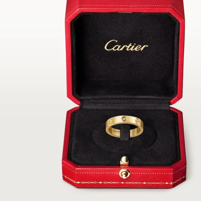 Love-Ehering, 1 Diamant – Gelbgold, Diamant – Cartier
