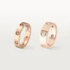 Love-Ehering, 8 Diamanten – Roségold, Diamanten – Cartier