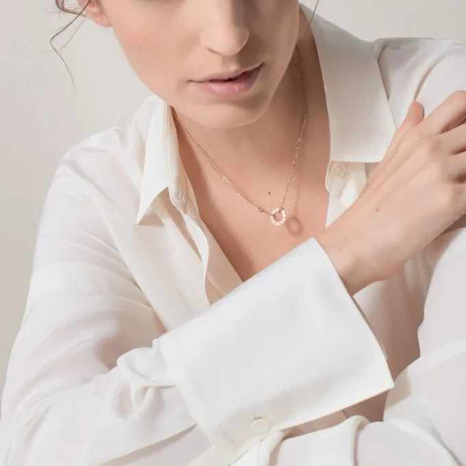 Love-Halskette, 2 Diamanten – Roségold, Diamanten – Cartier