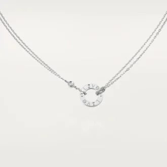 Love-Halskette, 2 Diamanten – Weißgold, Diamanten – Cartier