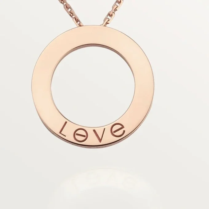 Love-Halskette, 3 Diamanten – Roségold, Diamanten – Cartier