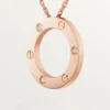 Love-Halskette, 3 Diamanten – Roségold, Diamanten – Cartier