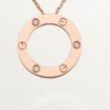 Love-Halskette, 3 Diamanten – Roségold, Diamanten – Cartier