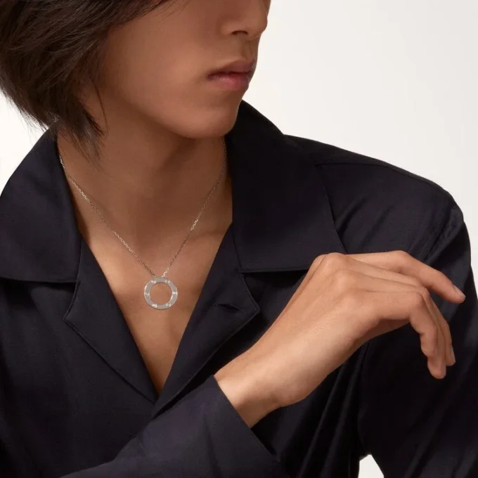Love-Halskette, 3 Diamanten – Weißgold, Diamanten – Cartier