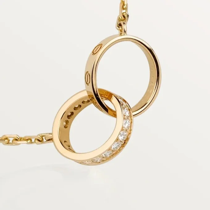 Love-Halskette, Diamanten – Gelbgold, Diamanten – Cartier