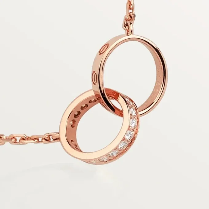 Love-Halskette, Diamanten – Roségold, Diamanten – Cartier