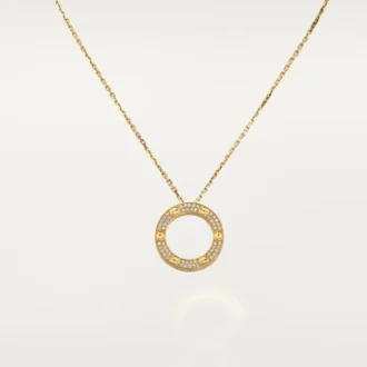 Love-Halskette, mit Diamanten besetzt – Gelbgold, Diamanten – Cartier