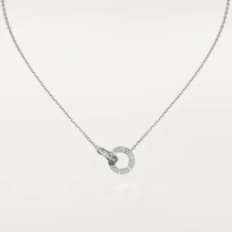 Love-Halskette, mit Diamanten besetzt – Weißgold, Diamanten – Cartier