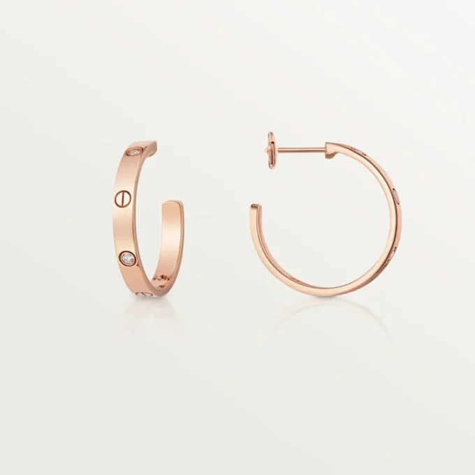 Love-Ohrringe – Roségold, Diamant – Cartier