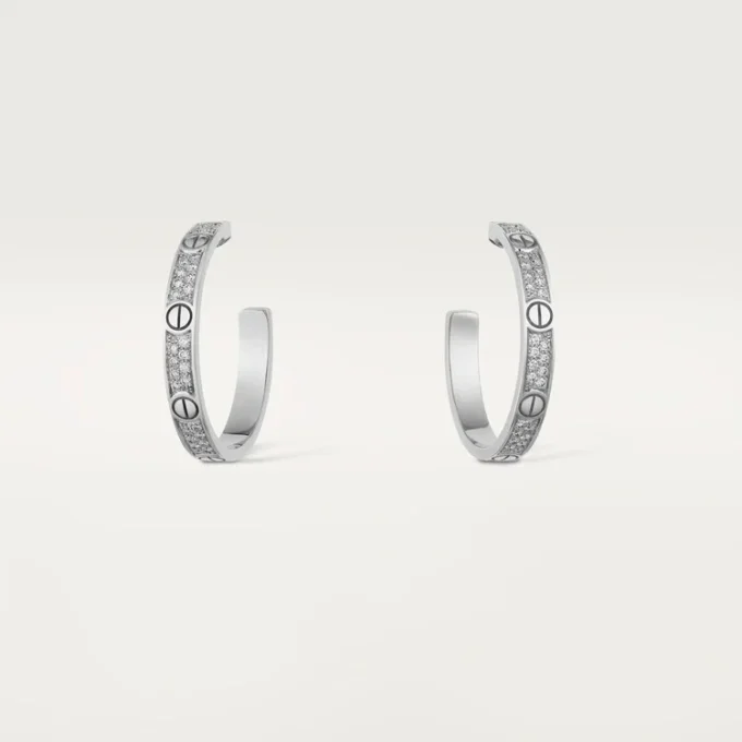 Love-Ohrringe – Weißgold, Diamant – Cartier