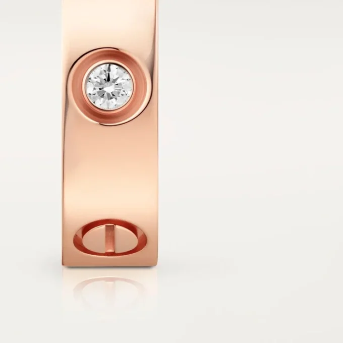 Love Ring, 3 Diamanten – Roségold, Diamanten – Cartier