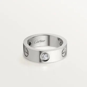 Love Ring, 3 Diamanten – Weißgold, Diamanten – Cartier
