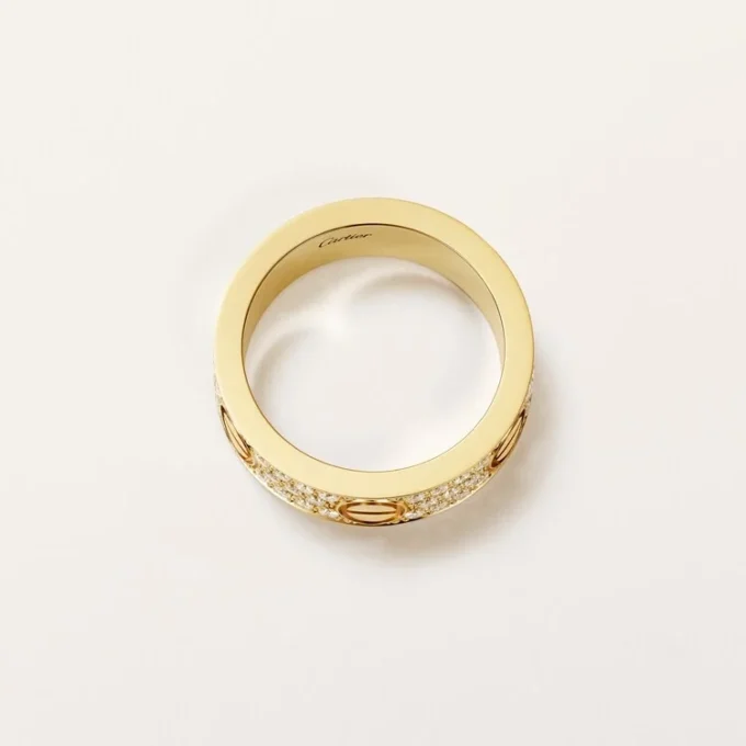 Love Ring, klassisches Modell, pavé-besetzt