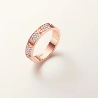 Love-Ring, kleines Modell, mit Pavé-Fassung