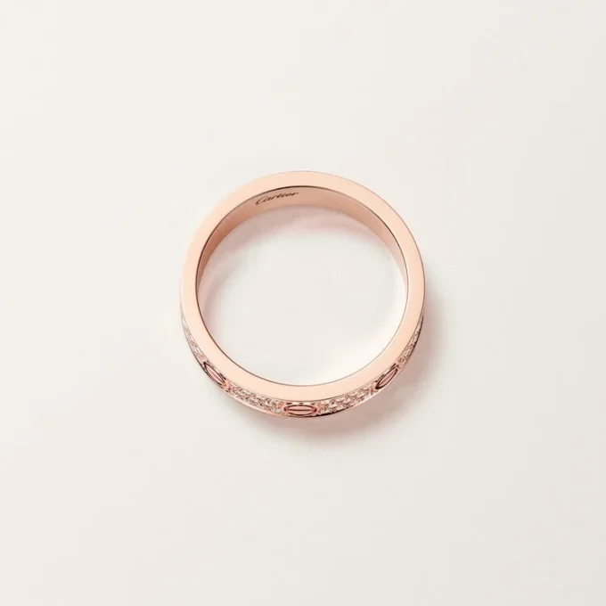 Love-Ring, kleines Modell, mit Pavé-Fassung