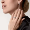 Maillon Panthere Ring, dreireihig, pavé