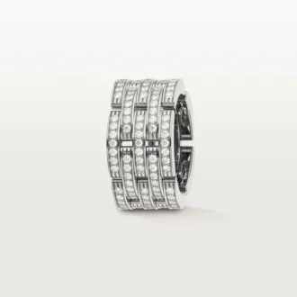 Maillon Panthere Ring, fünfreihig, pavé-besetzt