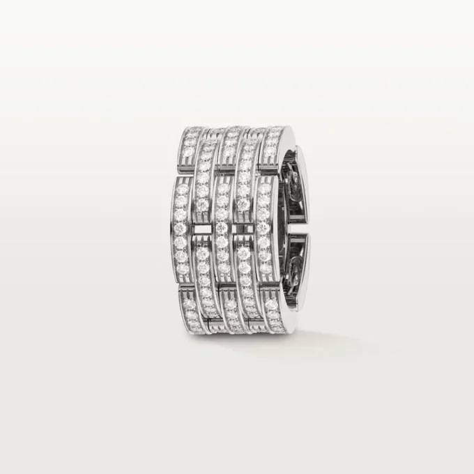 Maillon Panthere Ring, fünfreihig, pavé-besetzt