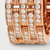 Maillon Panthere Ring, fünfreihig, pavé-besetzt