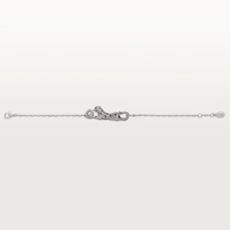 Panthere De Cartier Armband, an Kette, halb gepavé