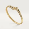 Panthere de Cartier Armband, kleines Modell, halb mit Diamanten besetzt