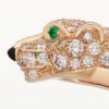 Panthere de Cartier Armband, kleines Modell, halb mit Diamanten besetzt