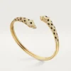 Panthere de Cartier Armband, kleines Modell, halb mit Diamanten besetzt