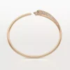 Panthere de Cartier Armband, kleines Modell, halb mit Diamanten besetzt