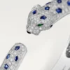 Panthere de Cartier Armband, mittleres Modell, pavé-besetzt