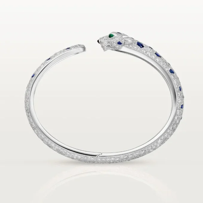 Panthere de Cartier Armband, mittleres Modell, pavé-besetzt