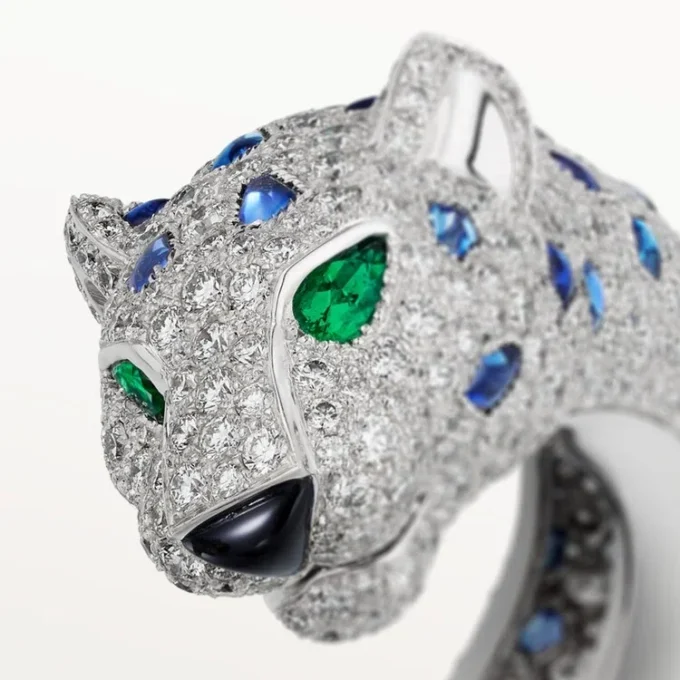 Panthere de Cartier Armband, Saphir, pavé