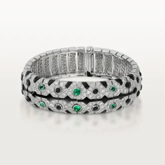Panthere De Cartier Armreif, Smaragd, pavé-gefasst