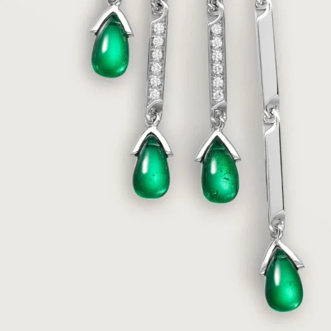 Panthere De Cartier Brosche – Weißgold, Smaragde, Onyx, Diamanten – Cartier