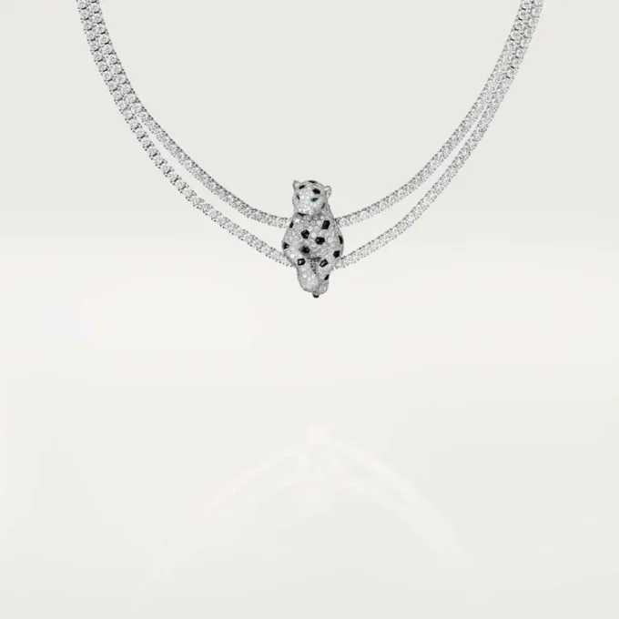 Panthere de Cartier Halskette, vielseitig tragbar, mit Pavé-Fassung