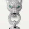 Panthere De Cartier Halskette – Weißgold, schwarzer Lack, Smaragde, Onyx, Diamanten – Cartier