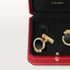 Panthere De Cartier Manschettenknöpfe – Gelbgold, Onyx, Tsavorite und schwarzer Lack – Cartier