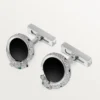 Panthere De Cartier Manschettenknöpfe – Rhodiniertes Weißgold, Diamanten, Smaragde, Onyx – Cartier