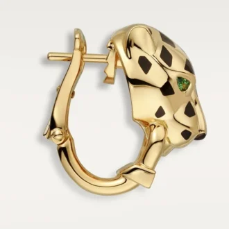 Panthere de Cartier Ohrringe – Gelbgold, Lack, Diamanten, Tsavorit-Granate, Onyx – Cartier