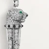 Panthere De Cartier Ohrringe, Smaragde, pavé-gefasst