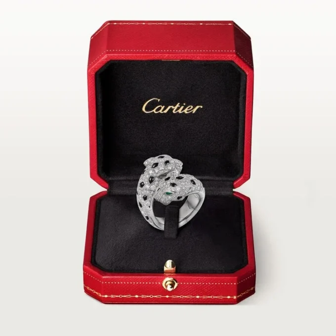 Panthere De Cartier Ring, beweglich, mit Pavé-Fassung
