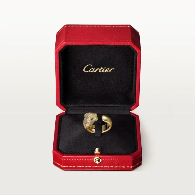 Panthere De Cartier Ring – Gelbgold, Diamanten, Smaragde, Onyx – Cartier