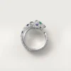 Panthere de Cartier Ring, mittleres Modell, halb pavé-besetzt
