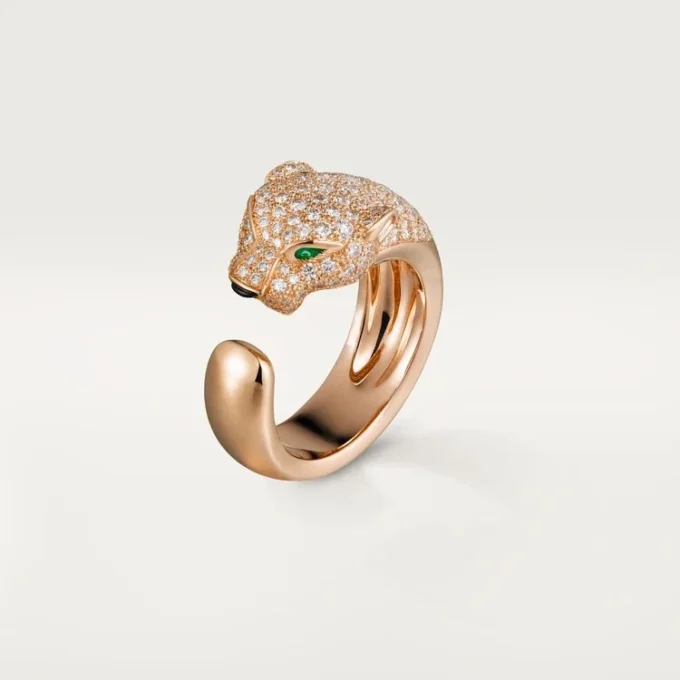 Panthere De Cartier Ring – Roségold, Diamanten, Smaragde, Onyx – Cartier