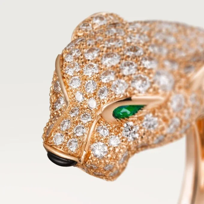 Panthere De Cartier Ring – Roségold, Diamanten, Smaragde, Onyx – Cartier