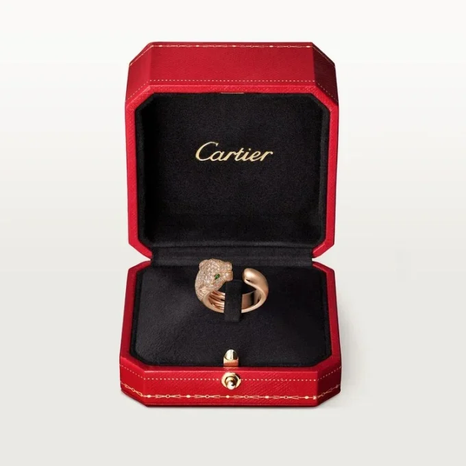 Panthere De Cartier Ring – Roségold, Diamanten, Smaragde, Onyx – Cartier