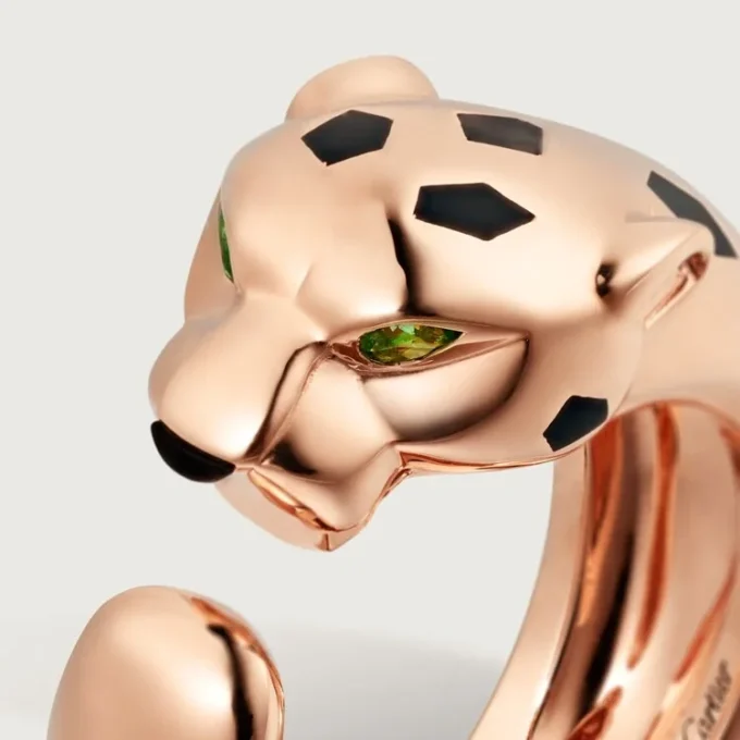 Panthere De Cartier Ring – Roségold, Tsavorit-Granate, Onyx – Cartier