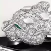 Panthere De Cartier Ring, schwarzer Lack, pavé-besetzt