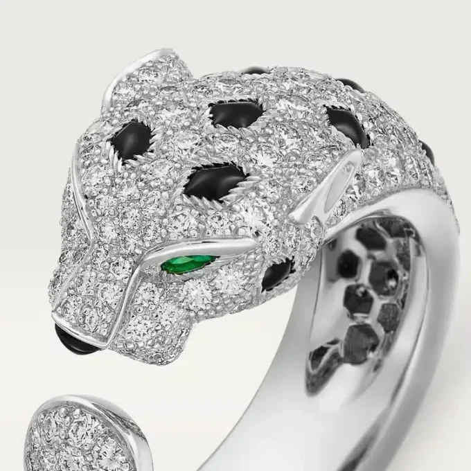 Panthere De Cartier Ring – Weißgold, Smaragde, Onyx, Diamanten – Cartier